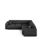 Nolio 5-Sitzer-Ecksofa, symmetrisch, 252x252x72 cm, schwarz