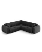 Nolio 5-Sitzer-Ecksofa, symmetrisch, 252x252x72 cm, schwarz