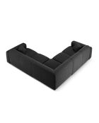 Nolio 5-Sitzer-Ecksofa, symmetrisch, 252x252x72 cm, schwarz