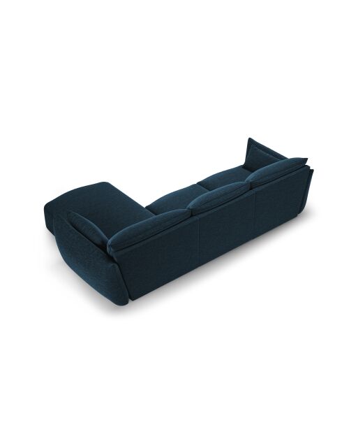 Divano angolare destro Matera blu royal a 5 posti - 280x171x85 cm