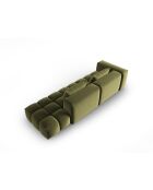 Canapé modulable droit en velours Verona 4 places vert clair - 265x85x70 cm