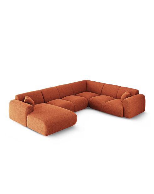 Nolio 6-Sitzer-Panorama-Ecksofa, offen, Terrakotta, rechts, 342 x 252 x 72 cm