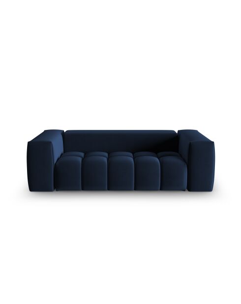 Canapé modulaire velours Verona 3 places bleu roi - 200x85x70 cm