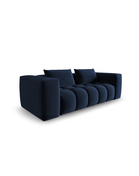 Canapé modulaire velours Verona 3 places bleu roi - 200x85x70 cm