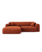 Nolio 4-zits hoekbank links terracotta - 235x170x72 cm