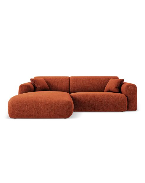 Nolio 4-Sitzer-Ecksofa links Terrakotta - 235x170x72 cm