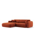 Nolio 4-zits hoekbank links terracotta - 235x170x72 cm