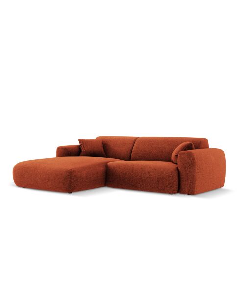 Nolio 4-Sitzer-Ecksofa links Terrakotta - 235x170x72 cm
