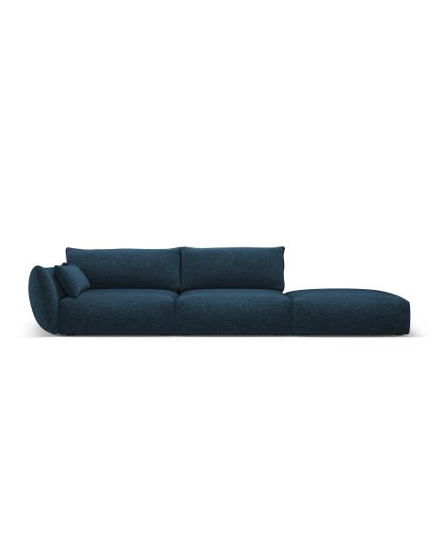Matera Königsblaues gerades 4-Sitzer-Sofa - 264 x 110 x 85 cm