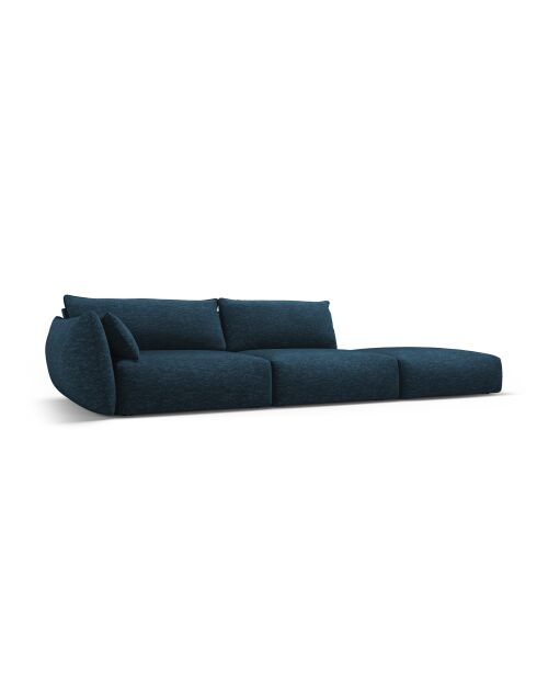 Matera Königsblaues gerades 4-Sitzer-Sofa - 264 x 110 x 85 cm