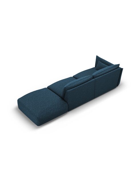 Matera Königsblaues gerades 4-Sitzer-Sofa - 264 x 110 x 85 cm
