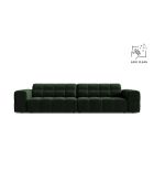 Chicago 4-Sitzer-Sofa aus Samt flaschengrün - 252x102x78 cm