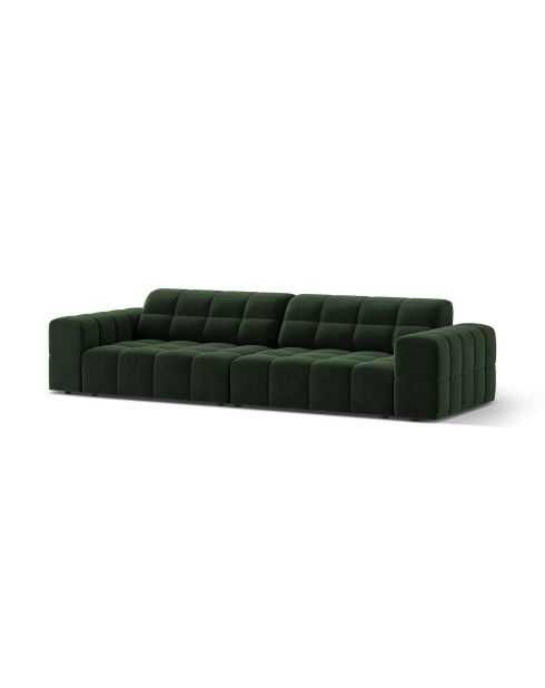Chicago 4-Sitzer-Sofa aus Samt flaschengrün - 252x102x78 cm