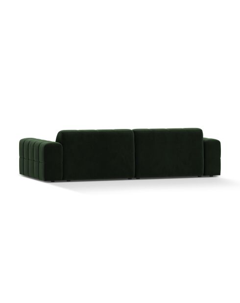 Chicago 4-Sitzer-Sofa aus Samt flaschengrün - 252x102x78 cm