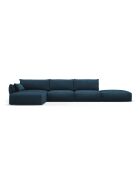 Divano angolare sinistro Matera 5 posti blu royal - 364x171x85 cm
