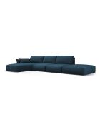 Divano angolare sinistro Matera 5 posti blu royal - 364x171x85 cm