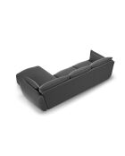 Dunkelgraues rechtes 5-Sitzer-Ecksofa aus Samt von Matera - 280x171x85 cm