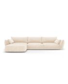 Matera 4-zits lichtbeige hoekbank links - 308x171x85 cm