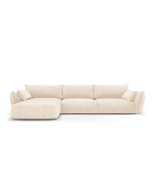 Matera 4-zits lichtbeige hoekbank links - 308x171x85 cm
