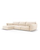 Matera 4-zits lichtbeige hoekbank links - 308x171x85 cm