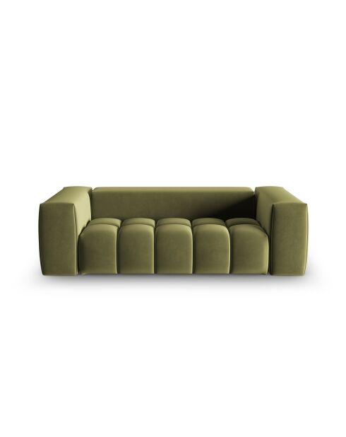 Canapé modulaire velours Verona 3 places vert clair - 200x85x70 cm