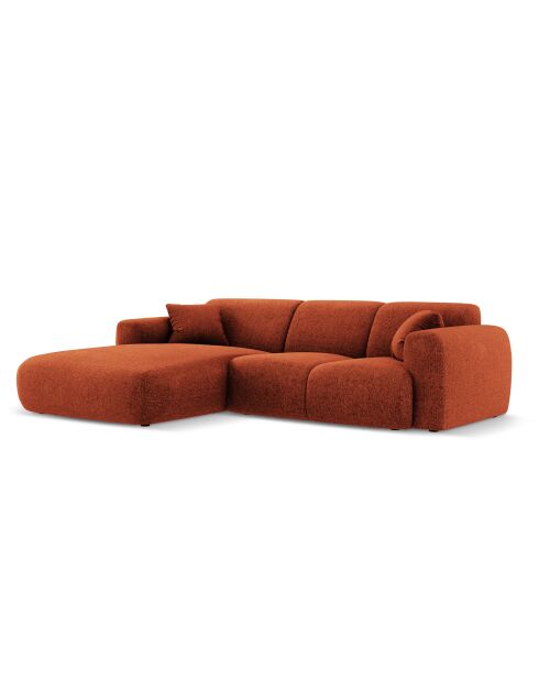 Nolio 4-Sitzer-Ecksofa links Terrakotta - 260x170x72 cm
