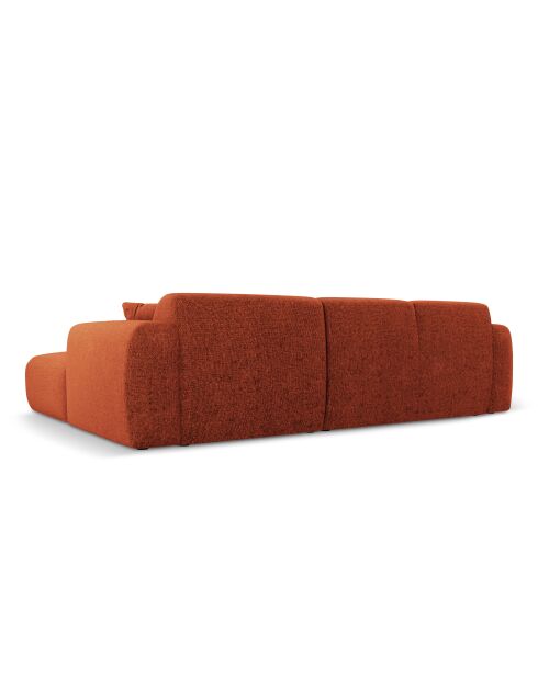 Nolio 4-Sitzer-Ecksofa links Terrakotta - 260x170x72 cm