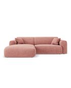 Canapé d'angle gauche Nolio 4 places rose - 235x170x72 cm