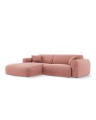Canapé d'angle gauche Nolio 4 places rose - 235x170x72 cm