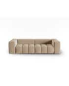 Canapé modulaire velours Verona 3 places le sable - 230x85x70 cm