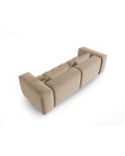 Canapé modulaire velours Verona 3 places le sable - 230x85x70 cm
