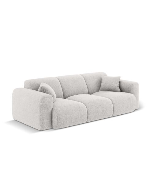 Canapé Nolio 3 places gris clair - 235x95x72 cm