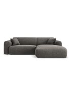 Sofá esquinero derecho gris de 4 plazas Nolio - 235x170x72 cm