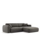 Sofá esquinero derecho gris de 4 plazas Nolio - 235x170x72 cm