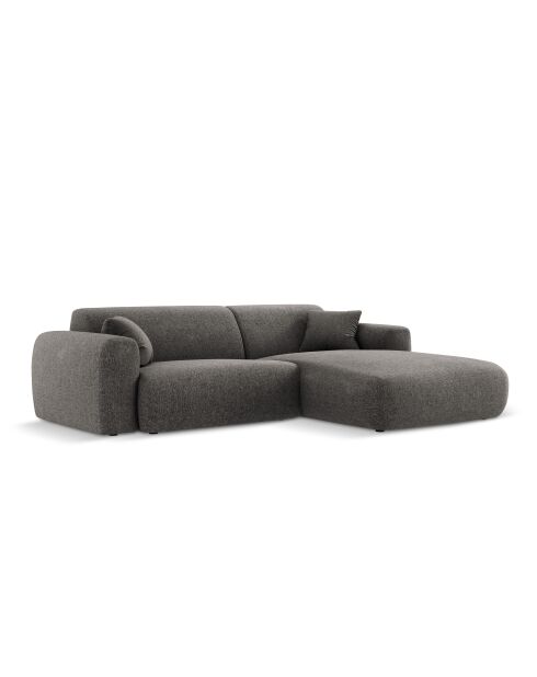 Sofá esquinero derecho gris de 4 plazas Nolio - 235x170x72 cm