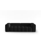 Canapé modulaire velours Verona 3 places noir - 230x85x70 cm