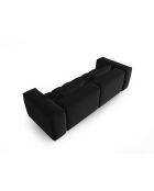 Canapé modulaire velours Verona 3 places noir - 230x85x70 cm