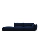 Divano sinistro Matera 4 posti in velluto blu royal - 264x110x85 cm