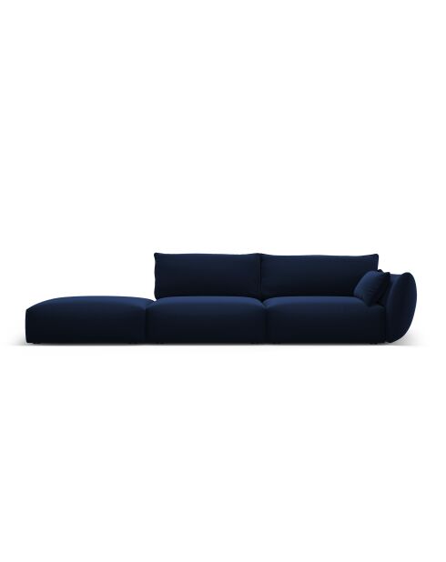 Matera 4-Sitzer-Sofa links aus Samt königsblau - 264x110x85 cm