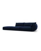 Divano sinistro Matera 4 posti in velluto blu royal - 264x110x85 cm