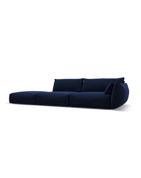 Matera 4-Sitzer-Sofa links aus Samt königsblau - 264x110x85 cm