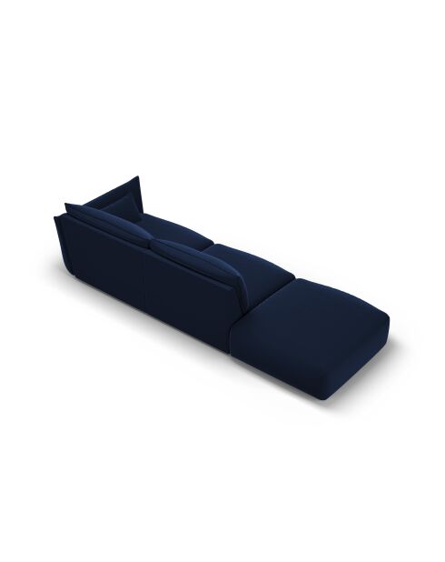 Matera 4-Sitzer-Sofa links aus Samt königsblau - 264x110x85 cm