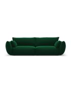 Canapé velours Matera 3 places vert bouteille - 208x110x85 cm