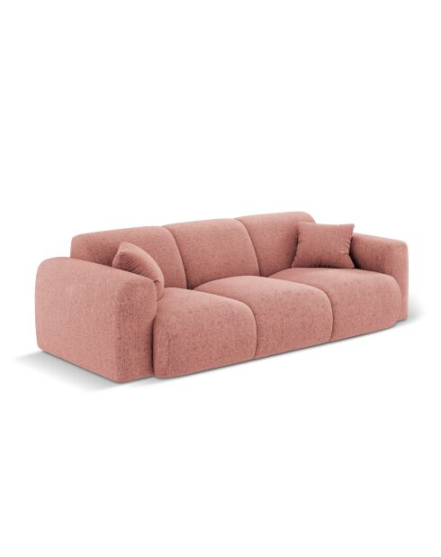 Canapé Nolio 3 places rose - 235x95x72 cm