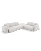 Nolio 4-Sitzer hellgraues rechtes Ecksofa - 315x250x72 cm