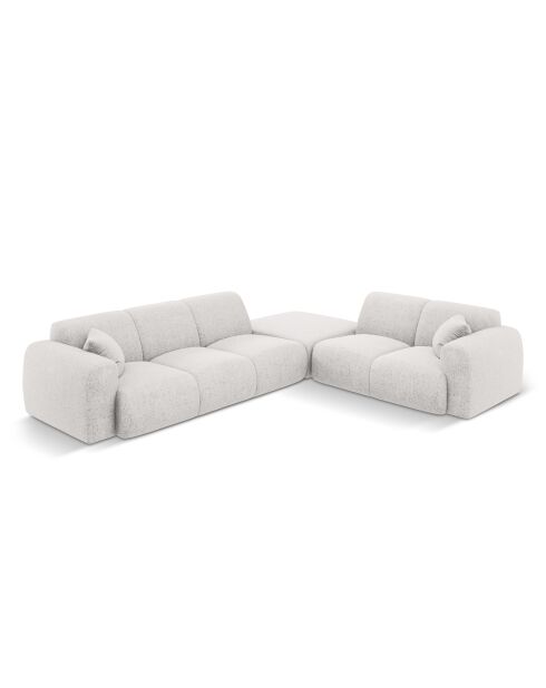 Nolio 4-zits lichtgrijze hoekbank rechts - 315x250x72 cm