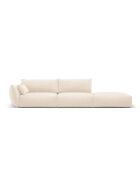 Matera hellbeiges gerades 4-Sitzer-Sofa - 264 x 110 x 85 cm