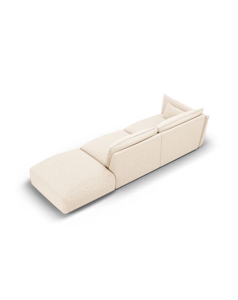 Matera hellbeiges gerades 4-Sitzer-Sofa - 264 x 110 x 85 cm