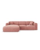 Canapé d'angle gauche Nolio 4 places rose - 260x170x72 cm