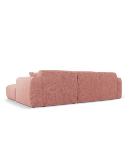 Canapé d'angle gauche Nolio 4 places rose - 260x170x72 cm